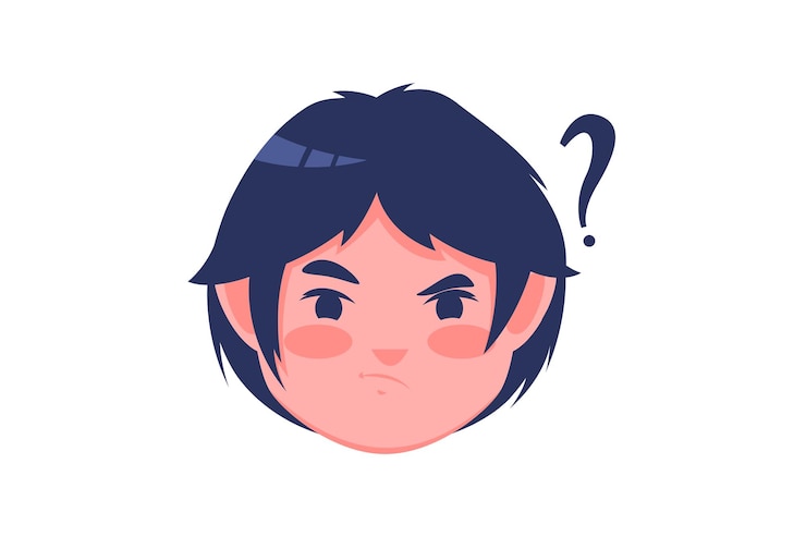 Vector cute kids expression sticker design