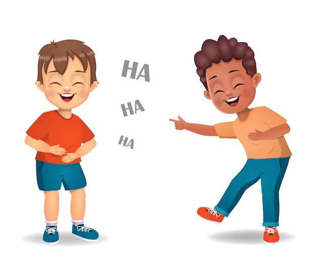 Cute kids laughing together