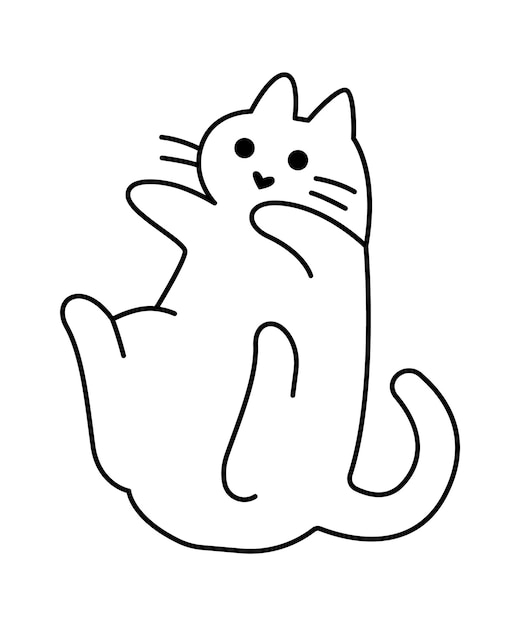 Cute cat icon, outline style Stock Vector Image & Art - Alamy