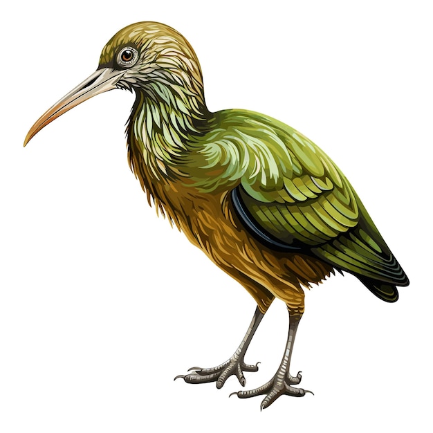 Cute kiwi bird cartoon vector art illustration design