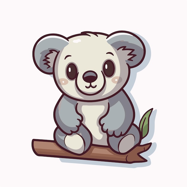 Cute koala on a branch.