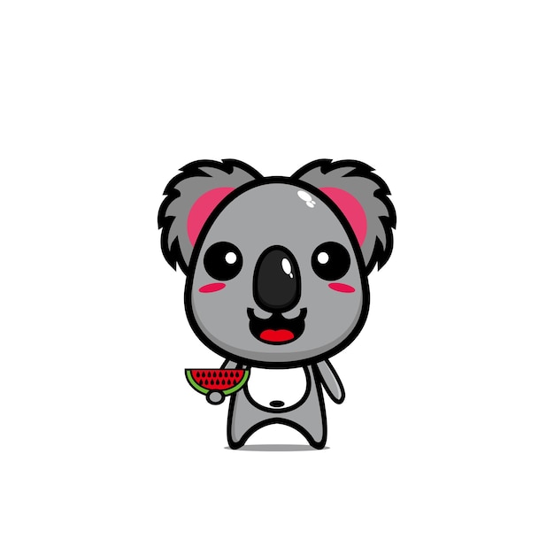 Cute koala cartoon character design mascot mammal illustration