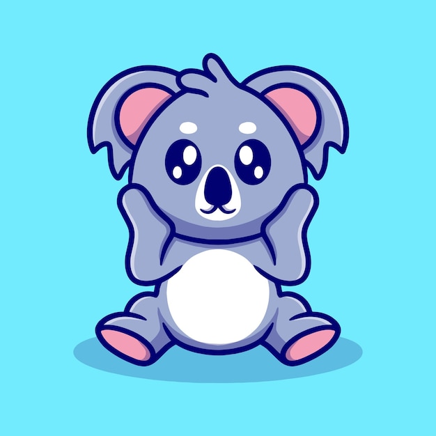 cute koala cartoon icon illustration gift