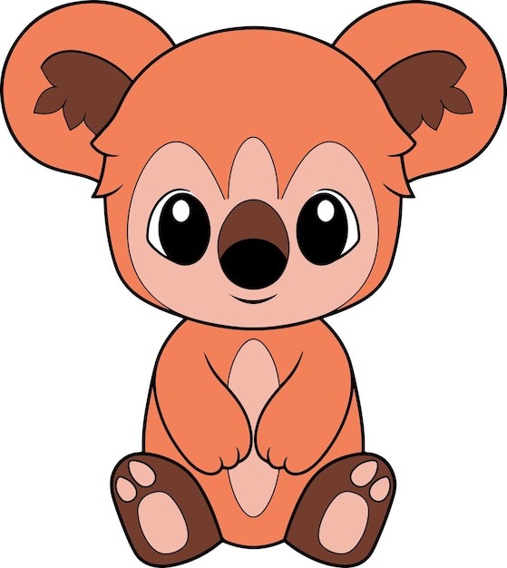 Simpatico cartone animato koala koala clipart illustrazione vettoriale