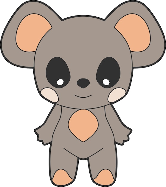 Simpatico cartone animato koala koala clipart illustrazione vettoriale