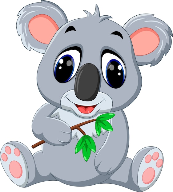 Vettore cartone animato carino koala