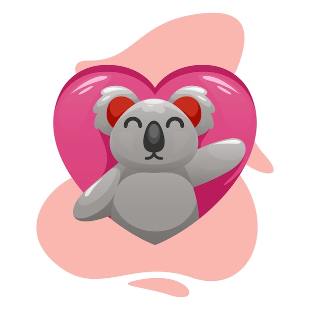 cute koala illustration logo design