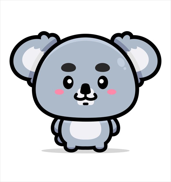 Vector cute koala mascot design