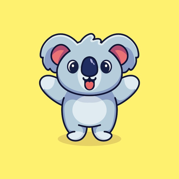 Cute koala mascot illustration cartoon premium vector