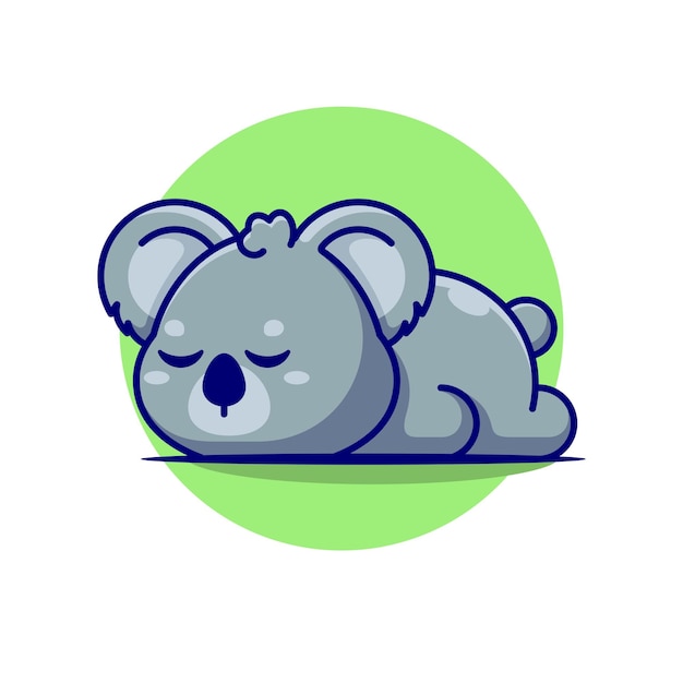 Cartone animato carino koala addormentato