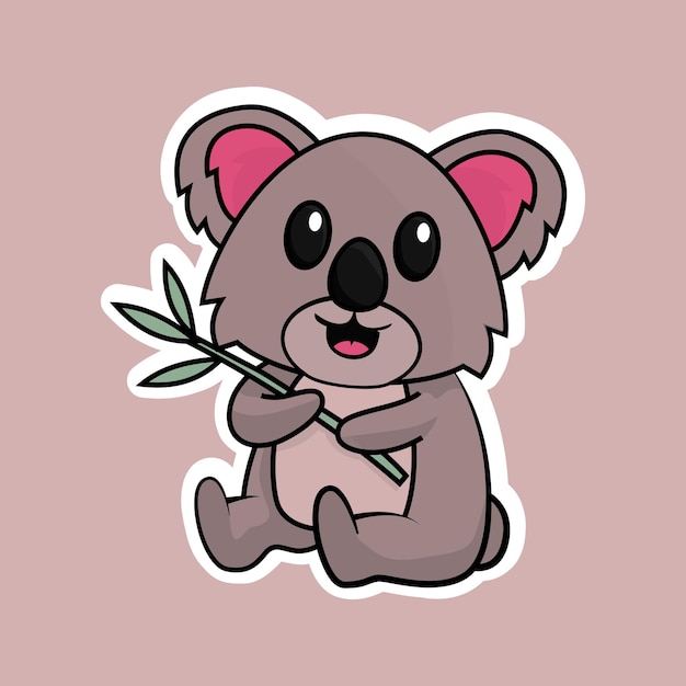 Cute koala vector drawing