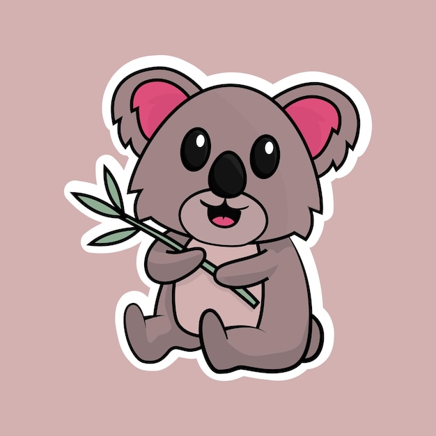 Simpatico disegno vettoriale di koala