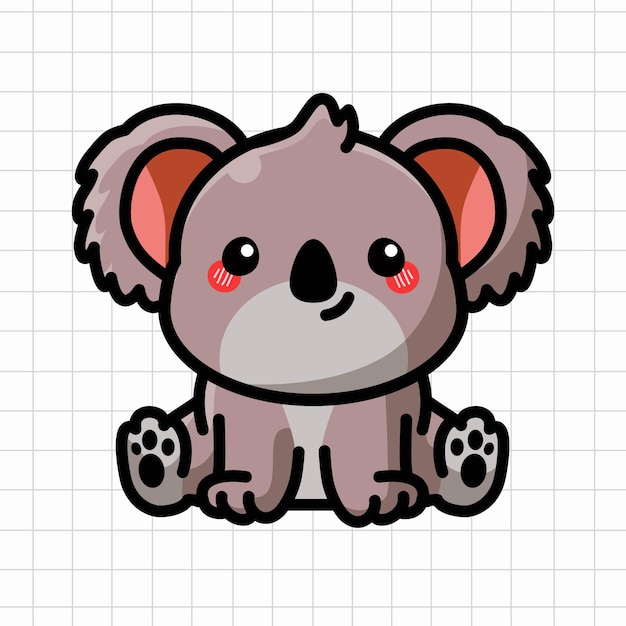 Vector cute koala vector illustration