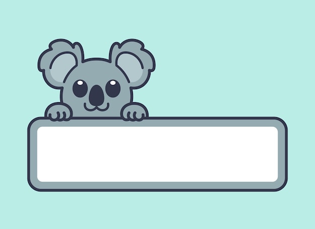 Cute Koala Vector Label