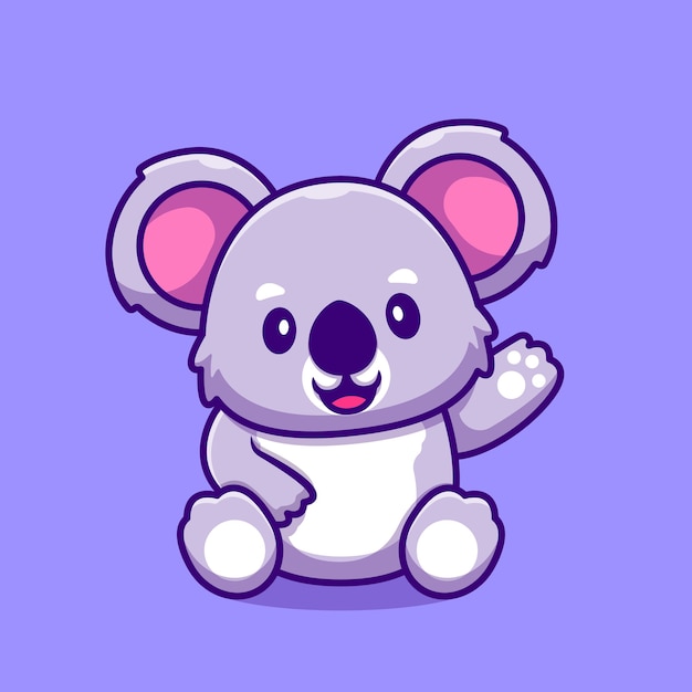 Милый коала машет рукой мультфильм