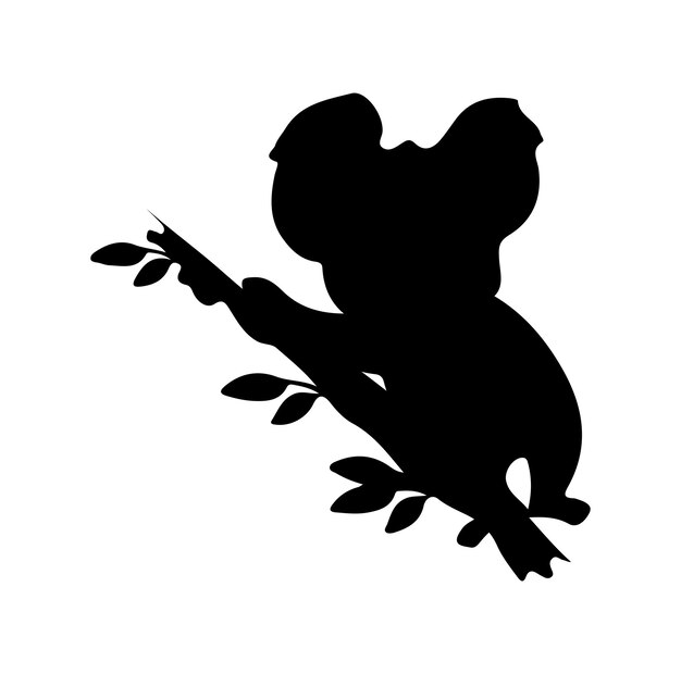 Vector cute koala with cub cartoon icon illustration