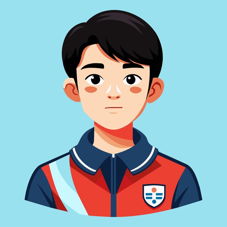 Vector 可愛い韓国人の男の子のベクトルイラスト