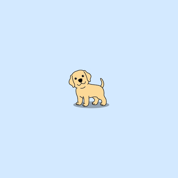 Cute labrador retriever cartoon vector illustration