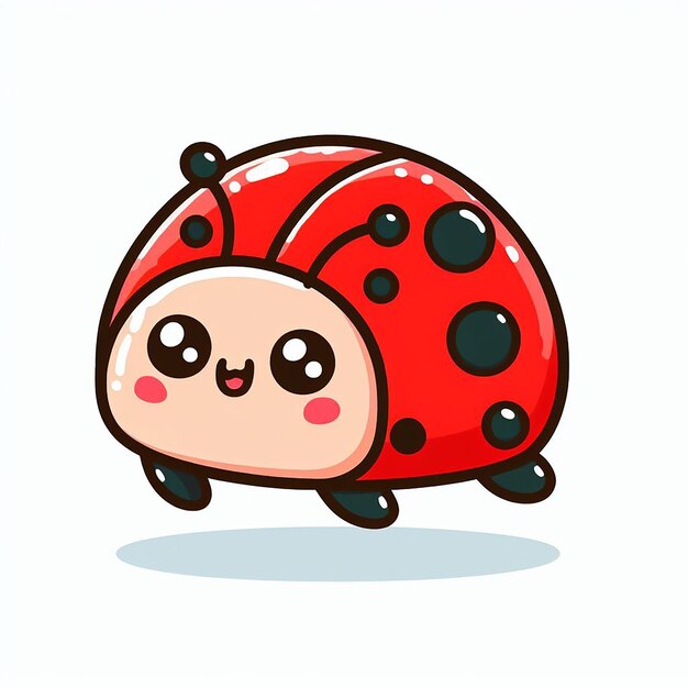 cute lady bug in a hand drawn vector illustration