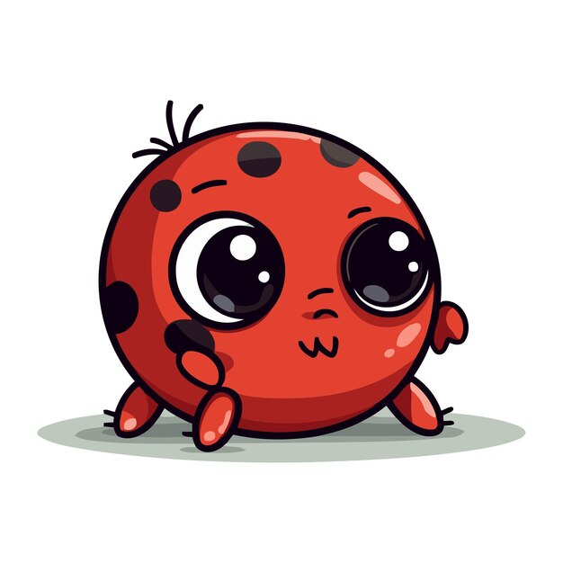 Vector cute ladybug cartoon vector illustration cute ladybird character