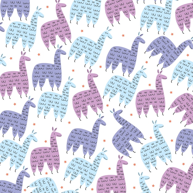 Cute lama pattern