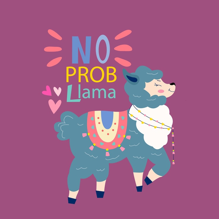 Vector cute lamas with funny quotes funny hand drawn characters vector illustration on light background pretty pattern babys illustration fr our brand