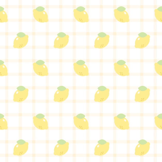 Cute lemon seamless  repeating pattern, wallpaper background, cute seamless pattern background