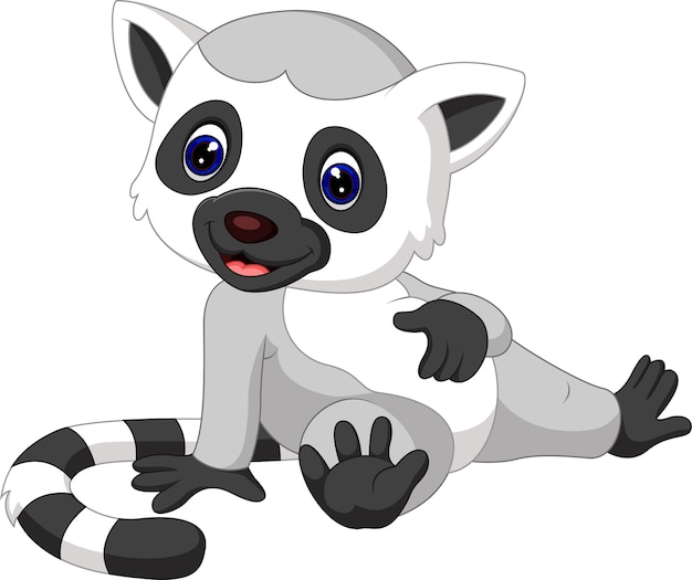 Cute lemur cartoon