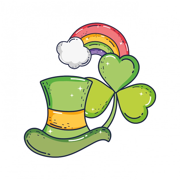 cute leprechaun hat with clovers