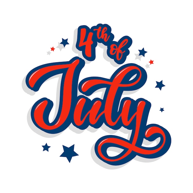 Cute lettering quote 4th of July