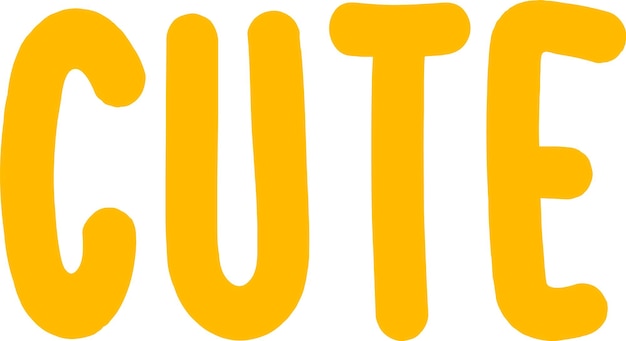 cute lettering sticker