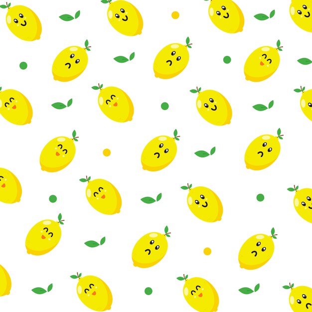 Cute lime character pattern vector