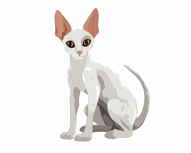 Vector cute line art dog vector illustration