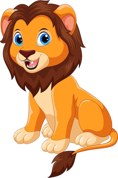 Cute lion cartoon