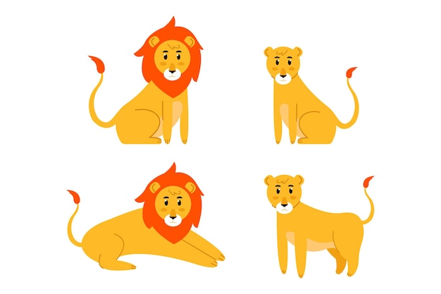 Cute lion illustration