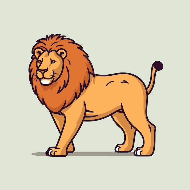 Vector cute lion logo vector