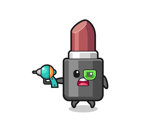 Cute lipstick holding a future gun  cute design