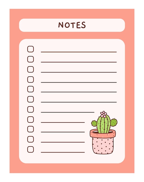 Cute to do list template with floral element funny design of daily planner schedule or checklist