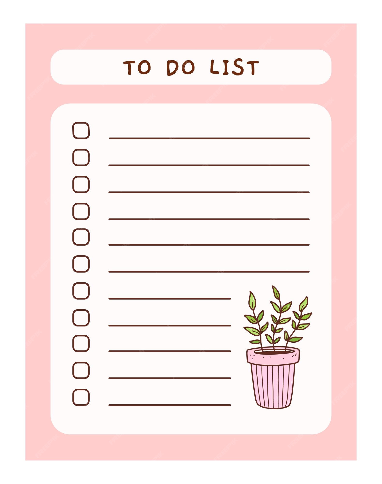 To Do List Plantilla Premium Vector | Cute to do list template with floral element funny design  of daily planner schedule or checklist