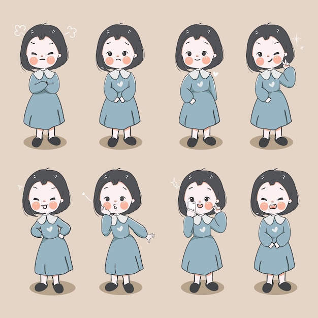 cute littel girl character