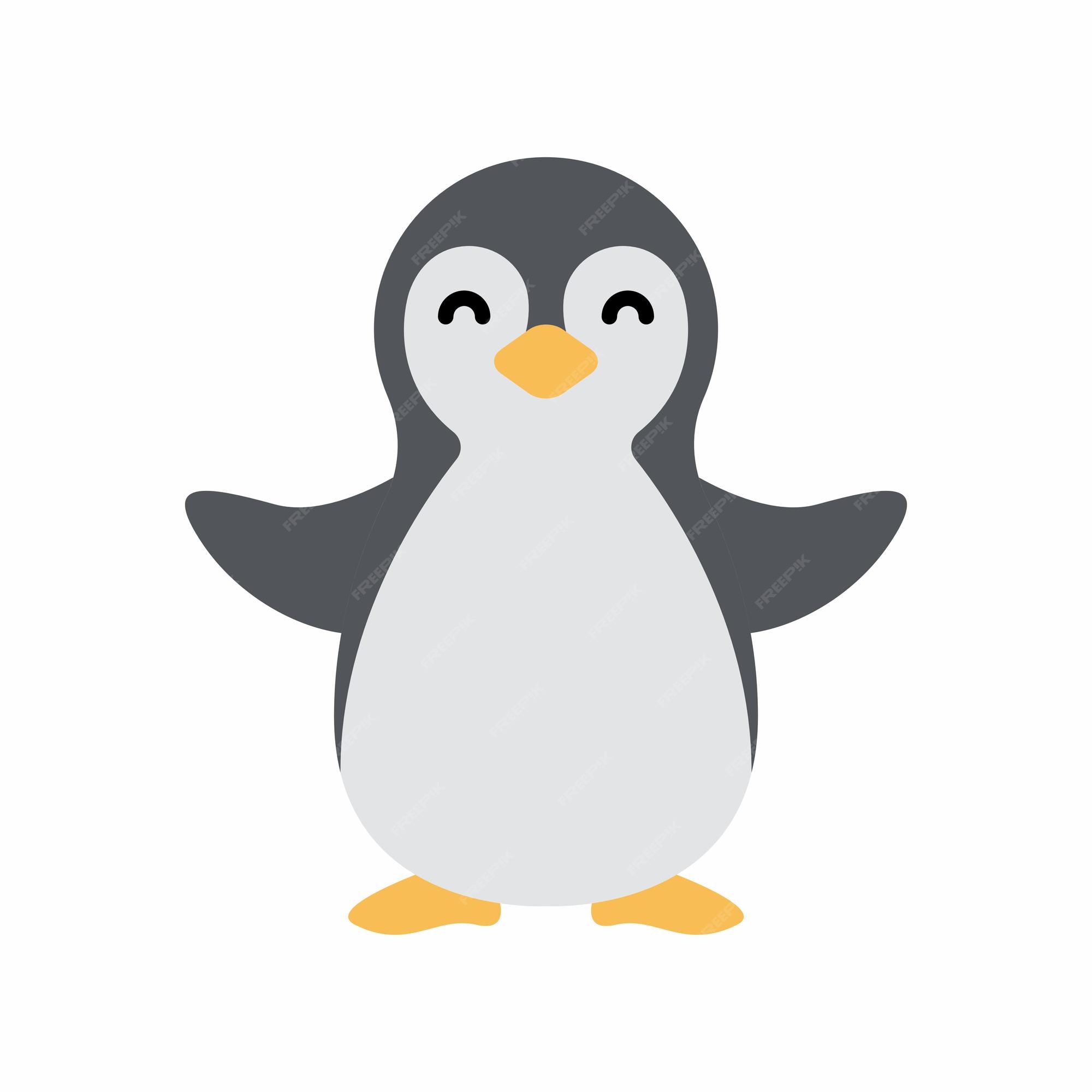 Premium Vector | Cute little baby penguin. funny smiling animal. colored  flat cartoon vector illustration.