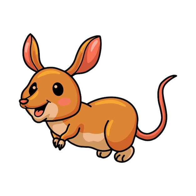 Cute little bandicoot cartoon character