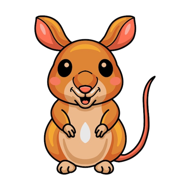 Cute little bandicoot cartoon standing