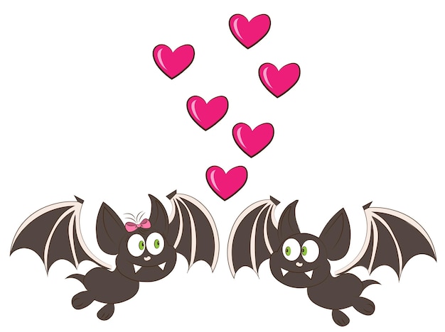Vector cute little bats