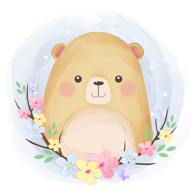 Cute little bear illustration