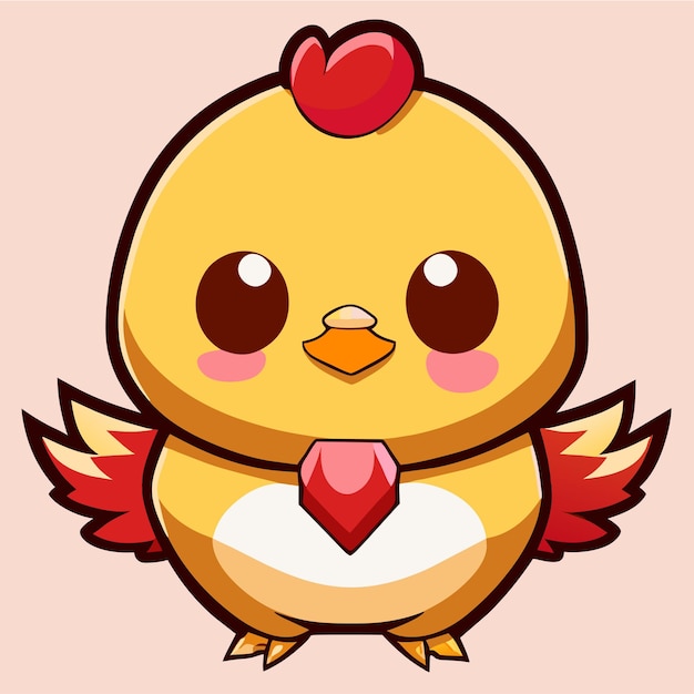 Cute little bird animal cartoon sticker