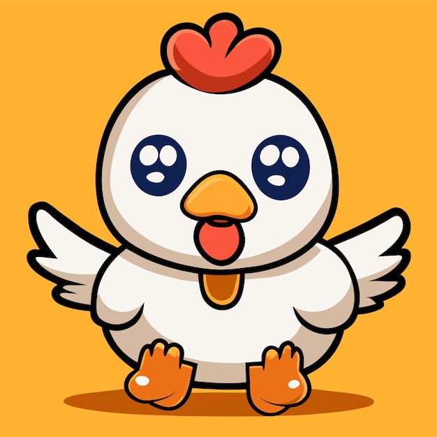 Cute little bird animal cartoon sticker