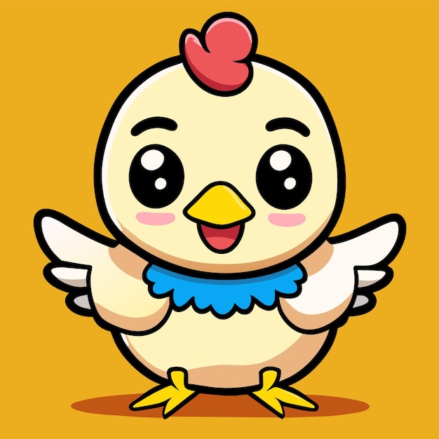 Cute little bird animal cartoon sticker