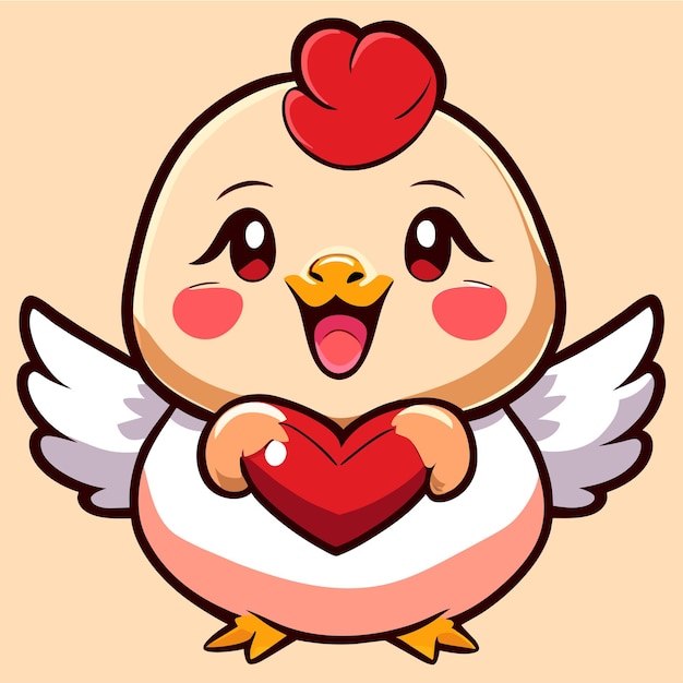 Cute little bird animal cartoon sticker