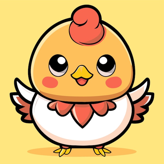 Cute little bird animal cartoon sticker